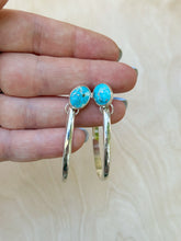 Load image into Gallery viewer, Turquoise Hoops Earrings

