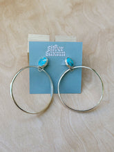 Load image into Gallery viewer, Turquoise Hoops Earrings
